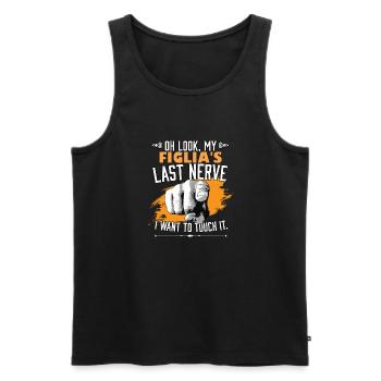 Look My Figlia's Last Nerve Funny Dad Mom - Men's Premium Organic Tank Top - black - Front - Michal (187cm)