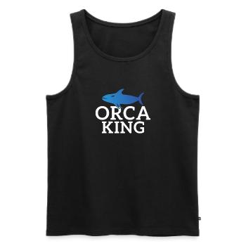 Orca Whale Gifts - Men's Premium Organic Tank Top - black - Front - AI Model Male 178 light (178cm)