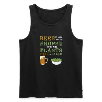 Feiern Bier Party Spruch I Biertrinken - Männer Premium Bio Tank Top - Schwarz - Vorne - Michal (187cm)