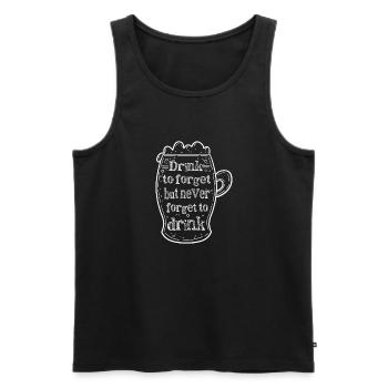 Feiern Bier Party Spruch I Biertrinken - Männer Premium Bio Tank Top - Schwarz - Vorne - Michal (187cm)