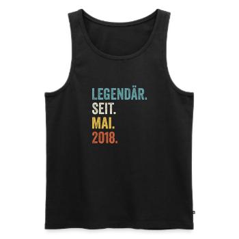 5. Geburtstag 5 Jahre Legendär Seit Mai 2018 - Männer Premium Bio Tank Top - Schwarz - Vorne - Michal (187cm)