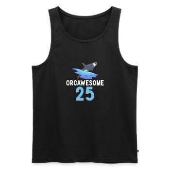 Orca Wal Geschenke - Männer Premium Bio Tank Top - Schwarz - Vorne - Michal (187cm)