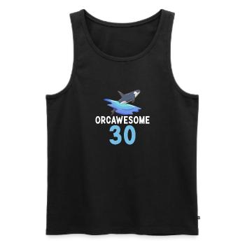 Orca Whale Gifts - Men's Premium Organic Tank Top - black - Front - AI Model Male 178 light (178cm)