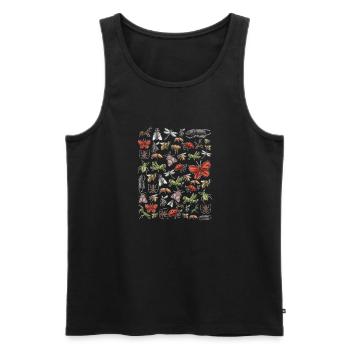 Insect collectors, insects, beetle lovers, entomologists - Men's Premium Organic Tank Top - black - Front - Michal (187cm)