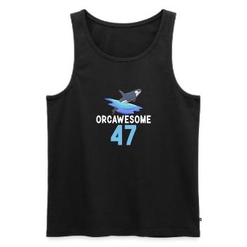 Orca Whale Gifts - Men's Premium Organic Tank Top - black - Front - AI Model Male 178 light (178cm)