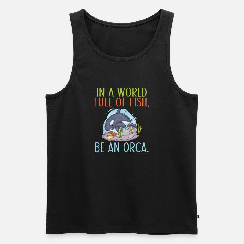 Orca Wal Geschenke - Männer Premium Bio Tank Top - Schwarz