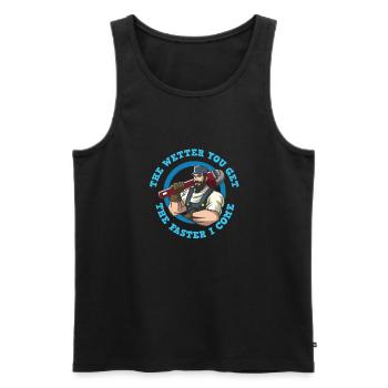 Handwerker Installateur Spruch Klempner - Männer Premium Bio Tank Top - Schwarz - Vorne - Michal (187cm)