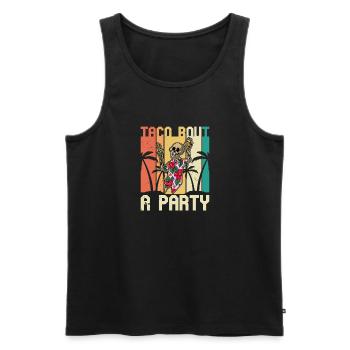 Mexikanisch Tequila Sommer Skeleton Mexiko - Männer Premium Bio Tank Top - Schwarz - Vorne - Michal (187cm)