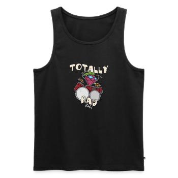 Veganer Rettich Gärtner Gemüse Essen Salat - Männer Premium Bio Tank Top - Schwarz - Vorne - AI Model Male 178 light (178cm)