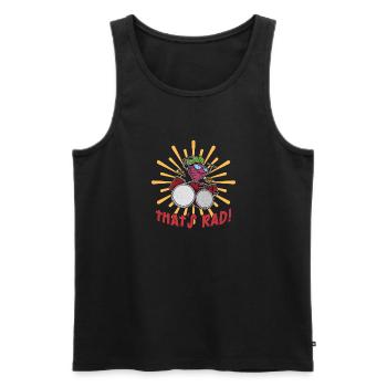 Rettich Schlagzeug Garten Salat Vegan Vegetarisch - Männer Premium Bio Tank Top - Schwarz - Vorne - AI Model Male 178 light (178cm)