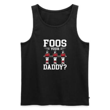 Foos Your Daddy Table Soccer Foosball Player Men - Débardeur bio Premium Homme - noir - Devant - Michal (187cm)