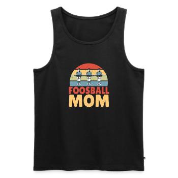 Foosball Mom Women Vintage Table Soccer Retro - Men's Premium Organic Tank Top - black - Front - AI Model Male 178 light (178cm)