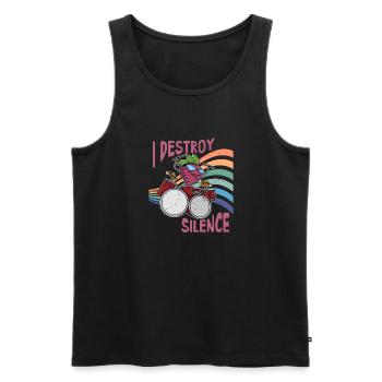 Rettich Gesund Essen Gemüse Salat Schlagzeug - Männer Premium Bio Tank Top - Schwarz - Vorne - AI Model Male 178 light (178cm)