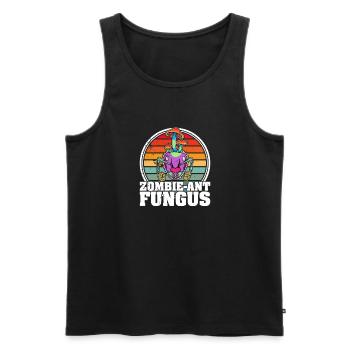 Mykologie Pilze Pilzkunde Psilocybin Ameise - Männer Premium Bio Tank Top - Schwarz - Vorne - AI Model Male 178 light (178cm)