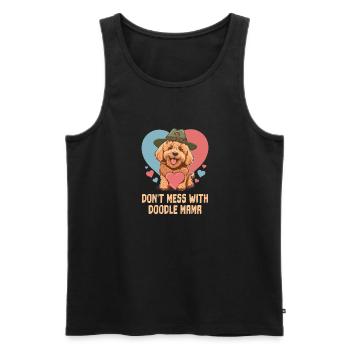 Don't Mess With Doodle Mama Goldendoodle Dog Mom - Männer Premium Bio Tank Top - Schwarz - Vorne - Michal (187cm)
