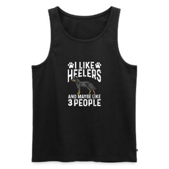 Australian Cattle Dog Red Blue Heeler - Men's Premium Organic Tank Top - black - Front - Michal (187cm)