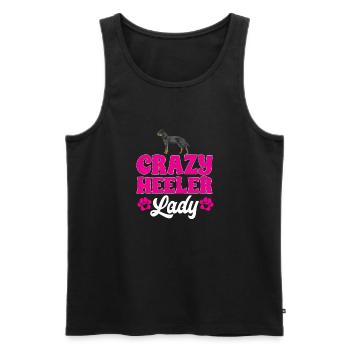 Australian Cattle Dog Red Blue Heeler - Men's Premium Organic Tank Top - black - Front - Michal (187cm)