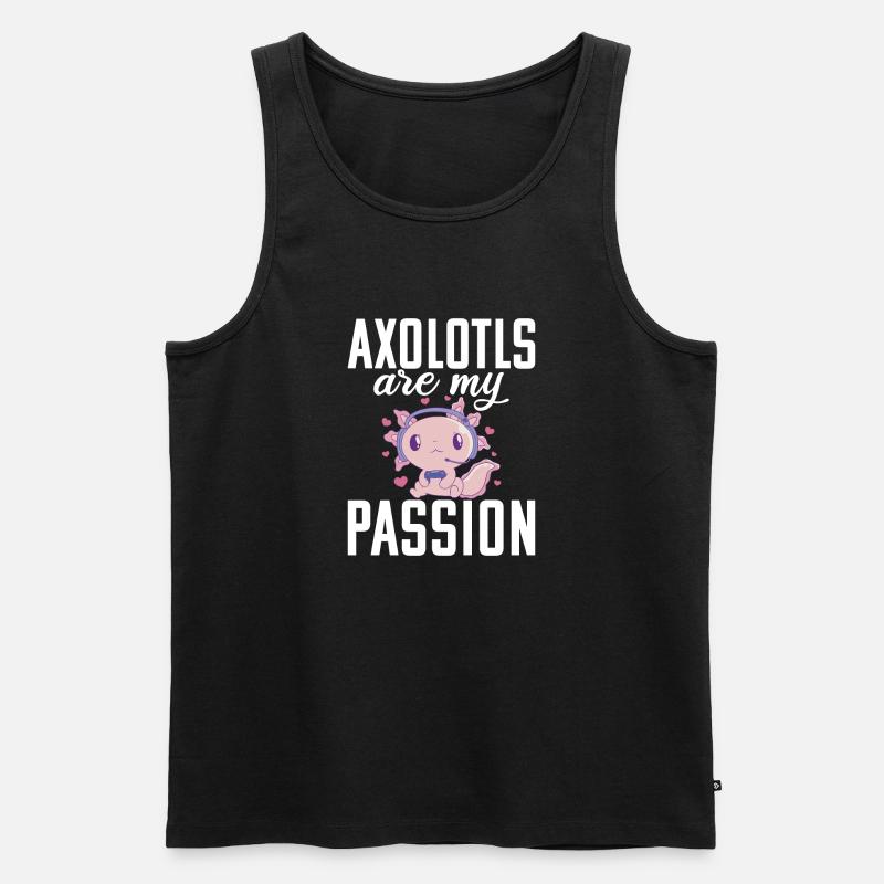 Axolotl Liebhaber Geschenke - Männer Premium Bio Tank Top - Schwarz