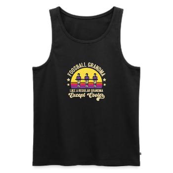 Foosball Grandmother Retro Table Soccer Vintage Wo - Männer Premium Bio Tank Top - Schwarz - Vorne - Michal (187cm)