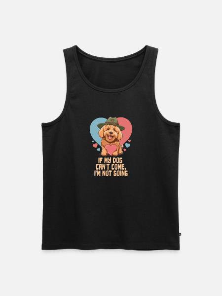 If My Dog Can't Come I'm Not Going Goldendoodle - Men's Premium Organic Tank Top - black