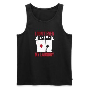Aces Spades Poker Game Card Je ne plie même pas mon L - Débardeur bio Premium Homme - noir - Devant - Michal (187cm)
