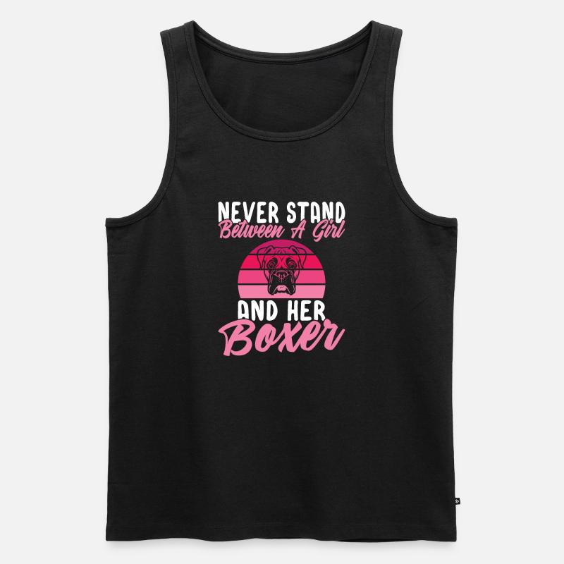 Boxer Hund Geschenke - Männer Premium Bio Tank Top - Schwarz