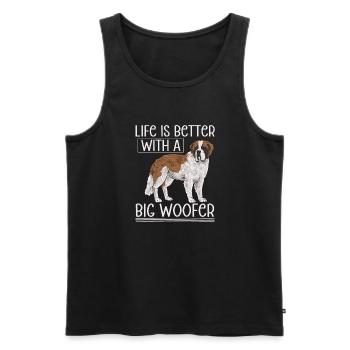 Saint-Bernard Chien Saint-Bernard - Débardeur bio Premium Homme - noir - Devant - AI Model Male 178 light (178cm)