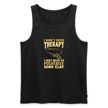 Trapschießen Skeet Tontaubenschießen - Männer Premium Bio Tank Top - Schwarz - Vorne - Michal (187cm)