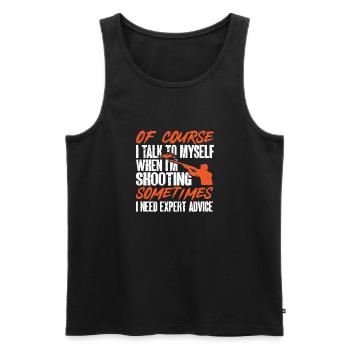 Trapschießen Skeet Tontaubenschießen - Männer Premium Bio Tank Top - Schwarz - Vorne - Michal (187cm)