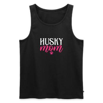 Cadeaux de chien Husky - Débardeur bio Premium Homme - noir - Devant - Michal (187cm)