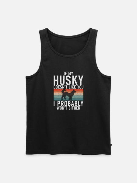 Husky Dog Gifts - Men's Premium Organic Tank Top - black