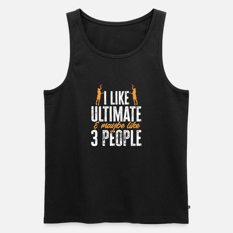 Ultimate Frisbee Wurfscheibe - Männer Premium Bio Tank Top - Schwarz