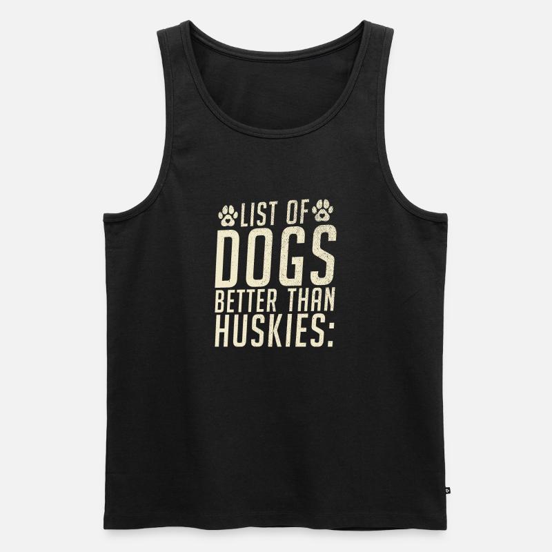 Husky-Hunde-Geschenke - Männer Premium Bio Tank Top - Schwarz