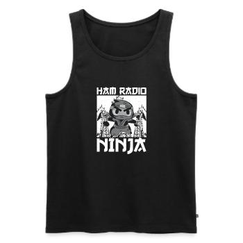 Ham Radio Ninja Signal Radio Amateurs Frequency Ne - Men's Premium Organic Tank Top - black - Front - Michal (187cm)