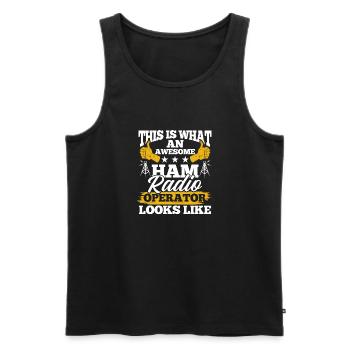An Awesome Ham Radio Operator Signal Antenna Netwo - Männer Premium Bio Tank Top - Schwarz - Vorne - Michal (187cm)