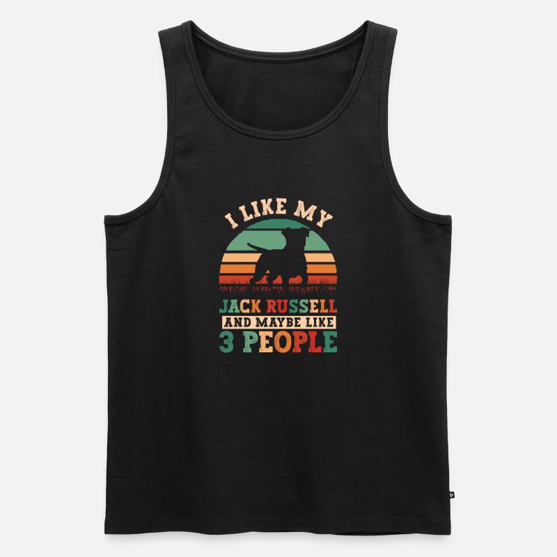 Jack Russell Terrier - Männer Premium Bio Tank Top - Schwarz
