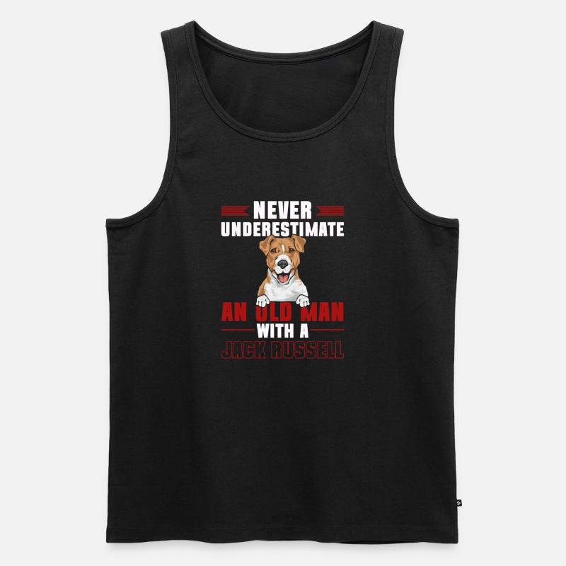 Jack Russell Terrier - Männer Premium Bio Tank Top - Schwarz