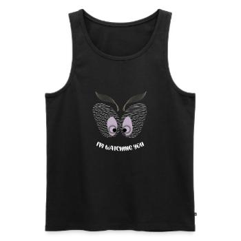 i'm watching you - Men's Premium Organic Tank Top - black - Front - Michal (187cm)