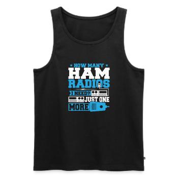 How Many Ham Radios I Need Frequency Radio Lover - Men's Premium Organic Tank Top - black - Front - Michal (187cm)