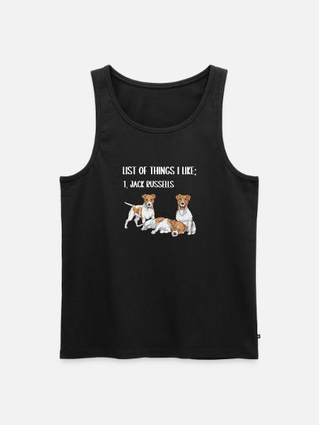 Jack Russell Terriër - Mannen Premium Bio Tanktop - zwart