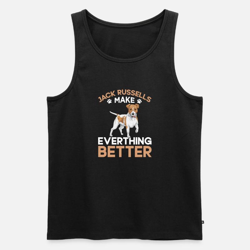 Jack Russell Terrier - Männer Premium Bio Tank Top - Schwarz