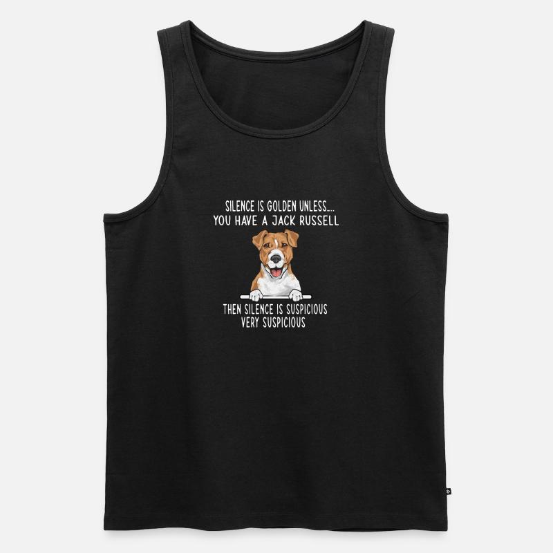 Jack Russell Terrier - Männer Premium Bio Tank Top - Schwarz