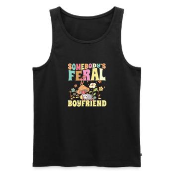 Somebody's Feral Boyfriend Boyfie Opossum Groovy - Men's Premium Organic Tank Top - black - Front - Michal (187cm)