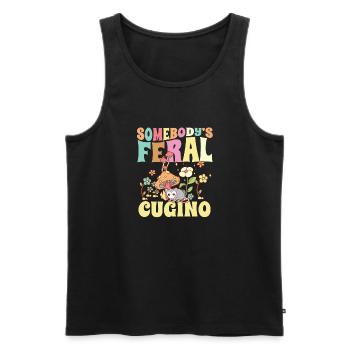 Somebody's Feral Cugino Italian Cousin Opossum - Men's Premium Organic Tank Top - black - Front - Michal (187cm)