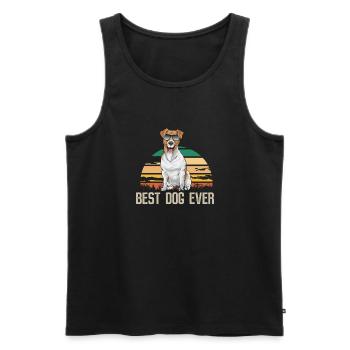 Jack Russell Terrier - Men's Premium Organic Tank Top - black - Front - AI Model Male 178 light (178cm)