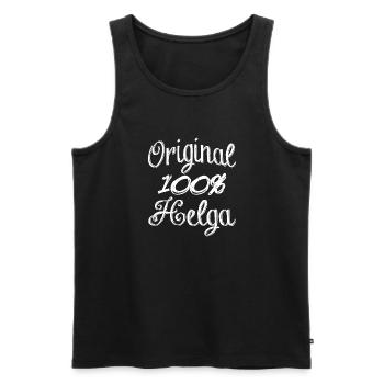 Original 100% Helga - Männer Premium Bio Tank Top - Schwarz - Vorne - AI Model Male 178 light (178cm)