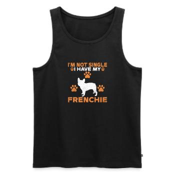 Cadeaux de bouledogue français - Débardeur bio Premium Homme - noir - Devant - Michal (187cm)