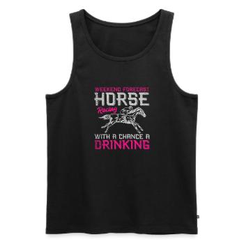Weekend Forecast Horse Racing - Men's Premium Organic Tank Top - black - Front - Michal (187cm)