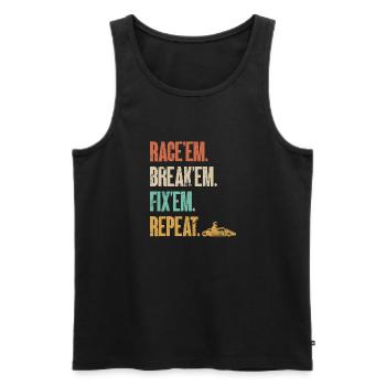 Go Kart Rennen Kartsport Karting - Männer Premium Bio Tank Top - Schwarz - Vorne - AI Model Male 178 light (178cm)