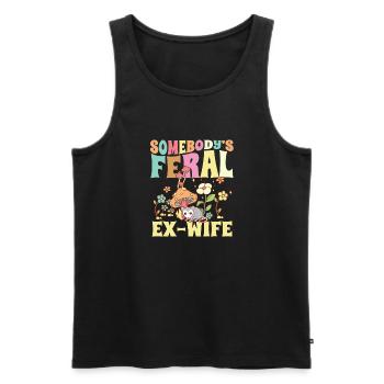 L’ex-femme sauvage de quelqu’un Opossum Champignon floral - Débardeur bio Premium Homme - noir - Devant - Michal (187cm)